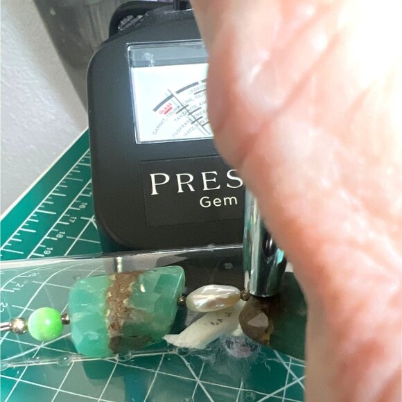 Artisan Chrysoprase Nugget 18" Necklace 925 Hook Pearls Agate Glass Beads Chunky - Picture 9 of 13